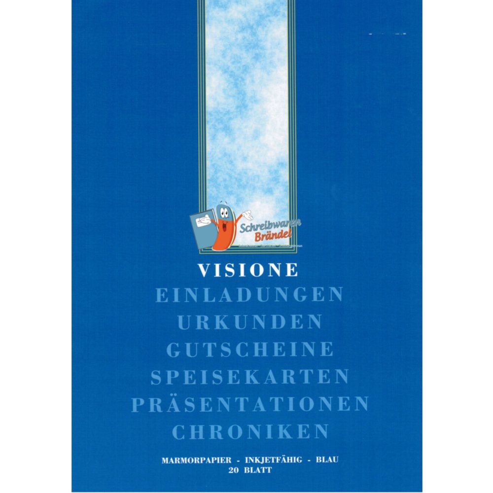Marmorpapier A4 Blau 20 Blatt
