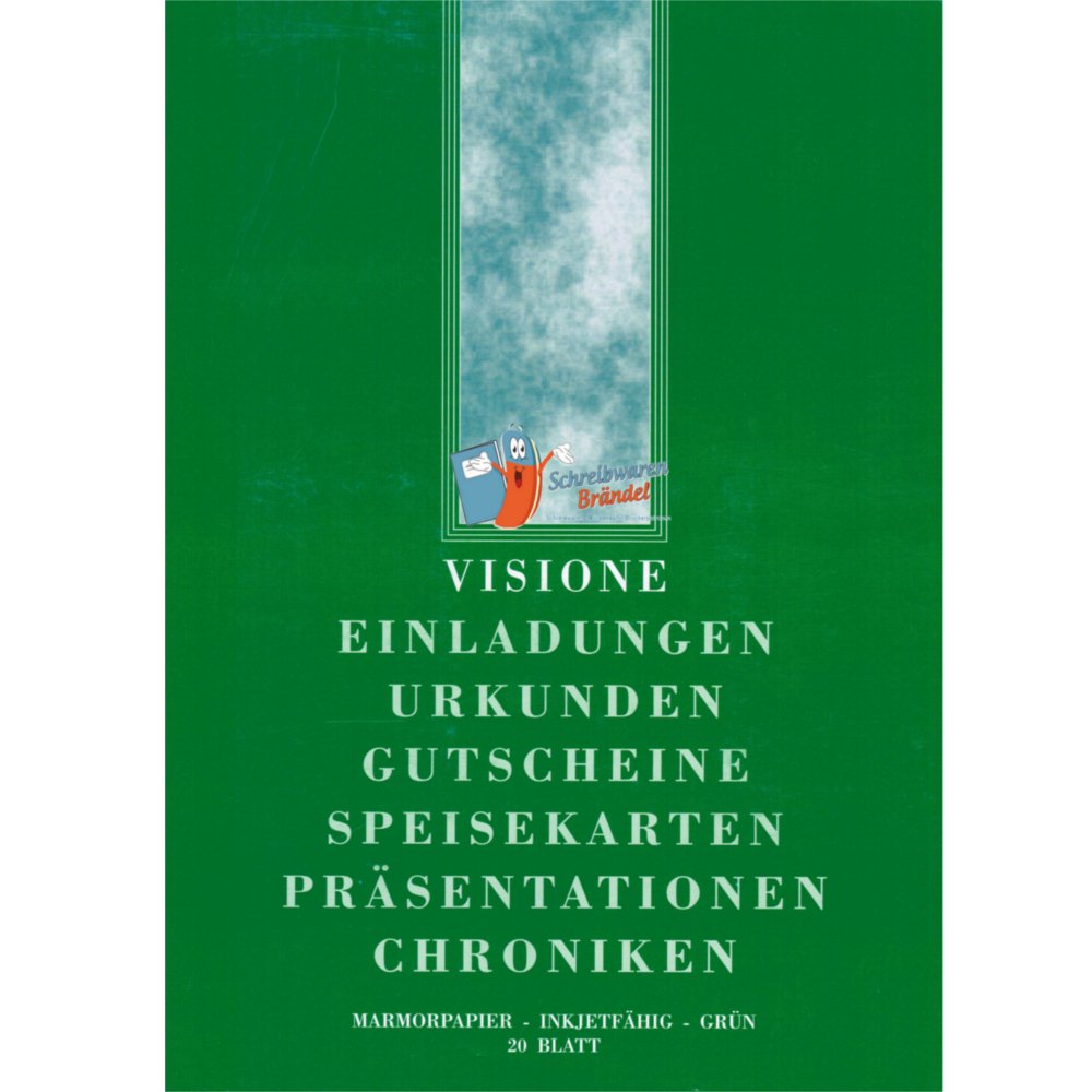 Marmorpapier A4 Grün 20 Blatt