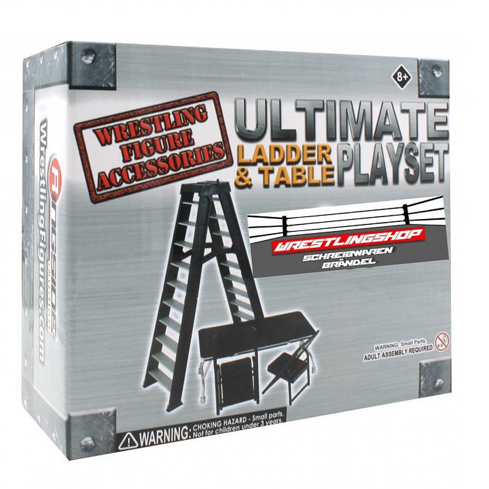 thumbnail image 2 of ULTIMATE WWE & AEW Wrestling Playset - Ladder, Table & Chairs For 1:10 Scale Figures 2 of 12