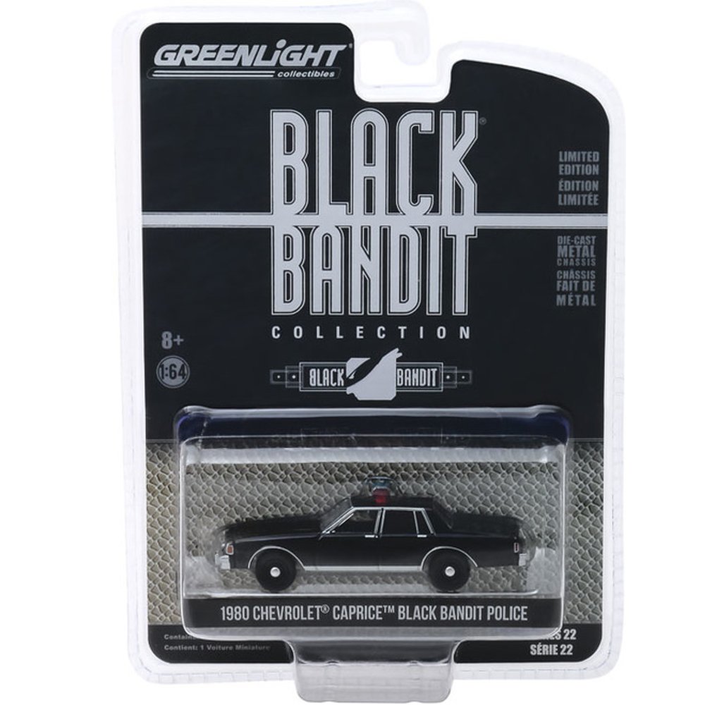Greenlight Black Bandit Serie 22 1980 Chevrolet Caprice Police 1:64