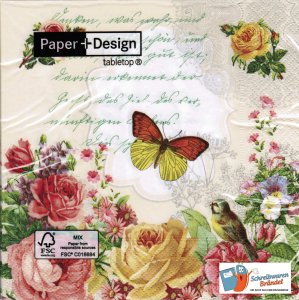Servietten Paper+Design Portrait of Butterfly