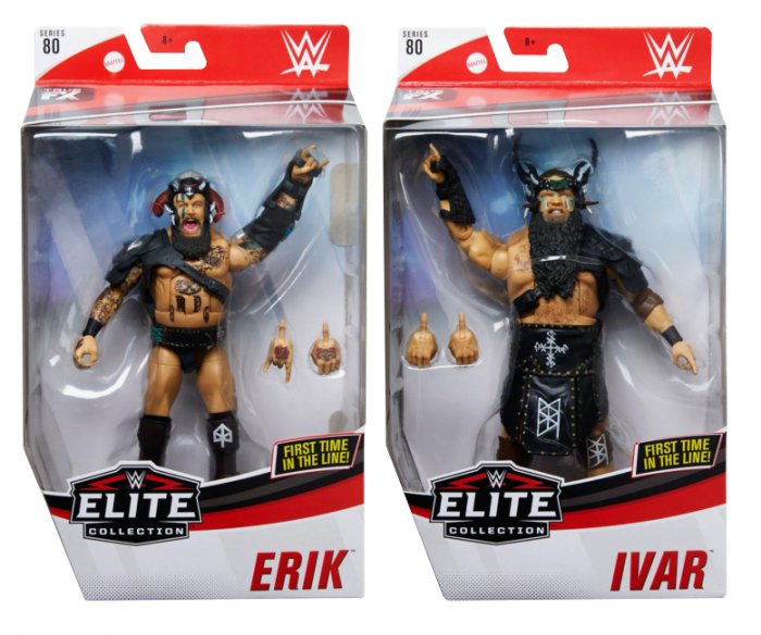 WWE Mattel Elite Serie 80 Viking Raiders Erik und Ivar