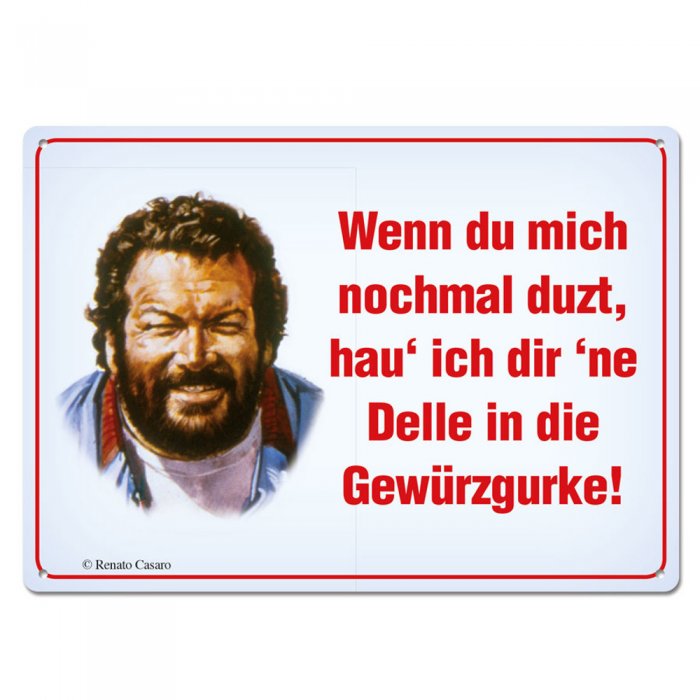 Blechpostkarte Bud Spencer - Gewürzgurke