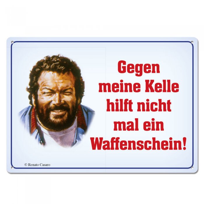 Blechpostkarte Bud Spencer - Kelle