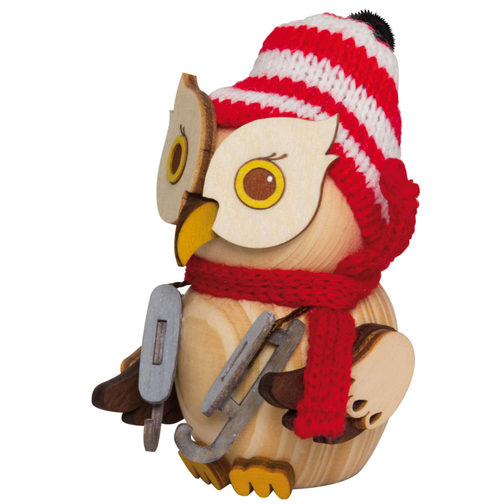 Mini Eule mit Schlittschuh
