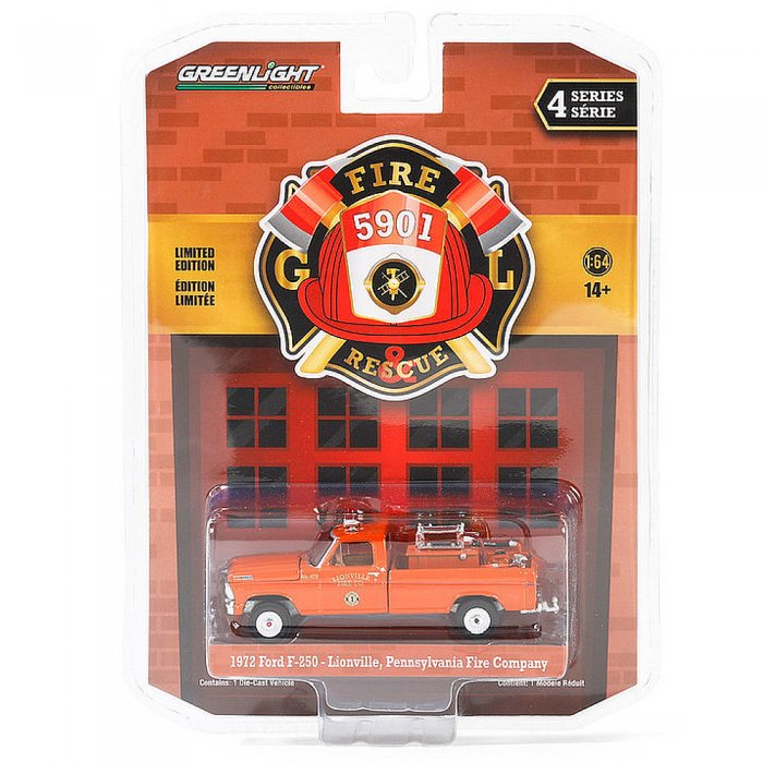 Greenlight Fire and Rescue Serie 4 1972 Ford F-250 Lionville Fire Company 1:64