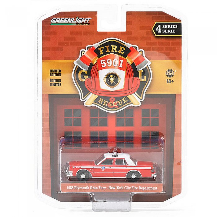 Greenlight Fire and Rescue Serie 4 1985 Plymouth Gran Fury FDNY 1:64