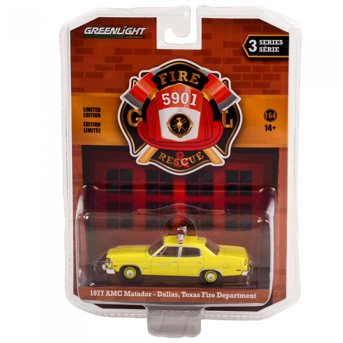 Greenlight Fire & Rescue Serie 3 1977 AMC Matador Dallas Texas 1:64