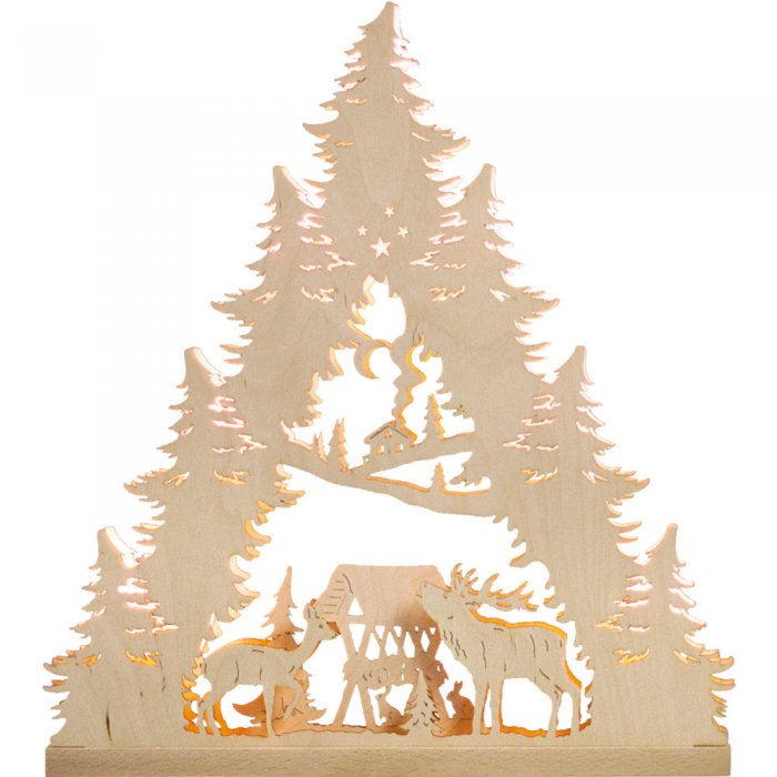 Lichterspitze Hirschfamilie - LED