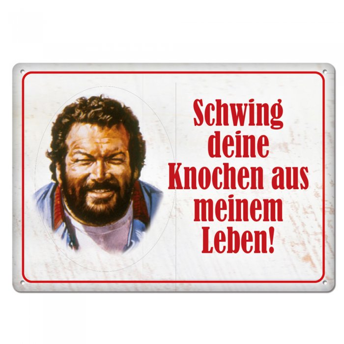 Blechpostkarte Bud Spencer - Knochen