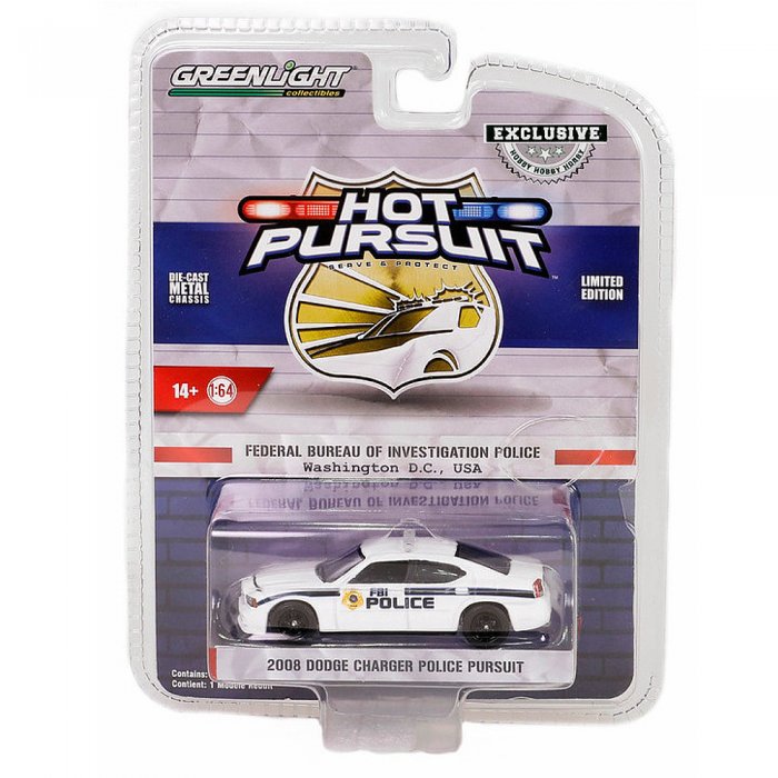 Greenlight Hot Pursuit FBI Special Edition Serie 2008 Dodge Charger Police 1:64