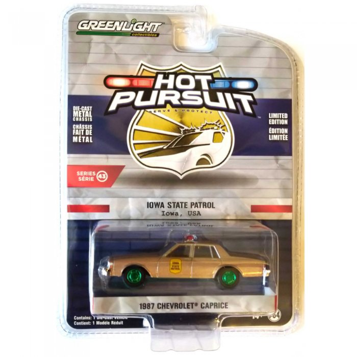 Greenlight Hot Pursuit Serie 43 1987 Chevrolet Caprice Green Machine 1:64