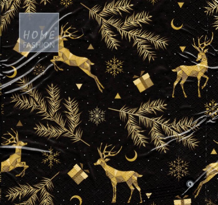 Servietten Home Fashion Sparkling Deers