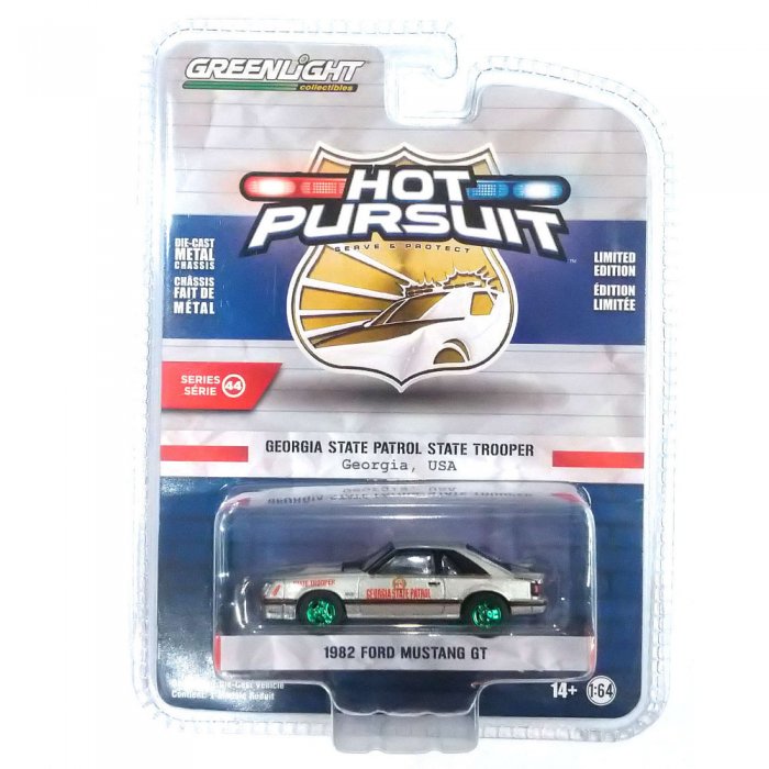 Greenlight Hot Pursuit Serie 44 1982 Ford Mustang GT 1:64 Green Machine