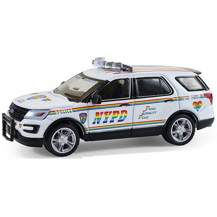Greenlight Hot Pursuit Serie 47 2016 Ford Explorer NYPD Pride Livery 1:64