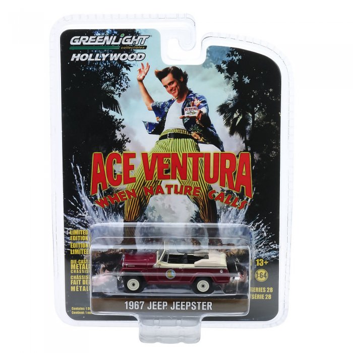 Greenlight 1967 Jeep Jeepster Convertible Ace Ventura 1:64