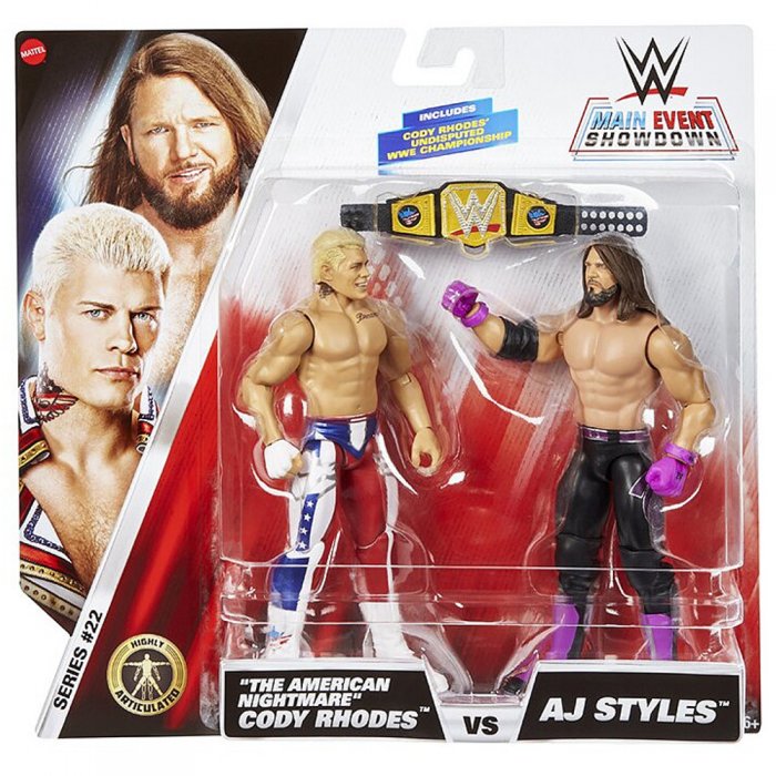 WWE Mattel Championship Showdown 22 Cody Rhodes und AJ Styles