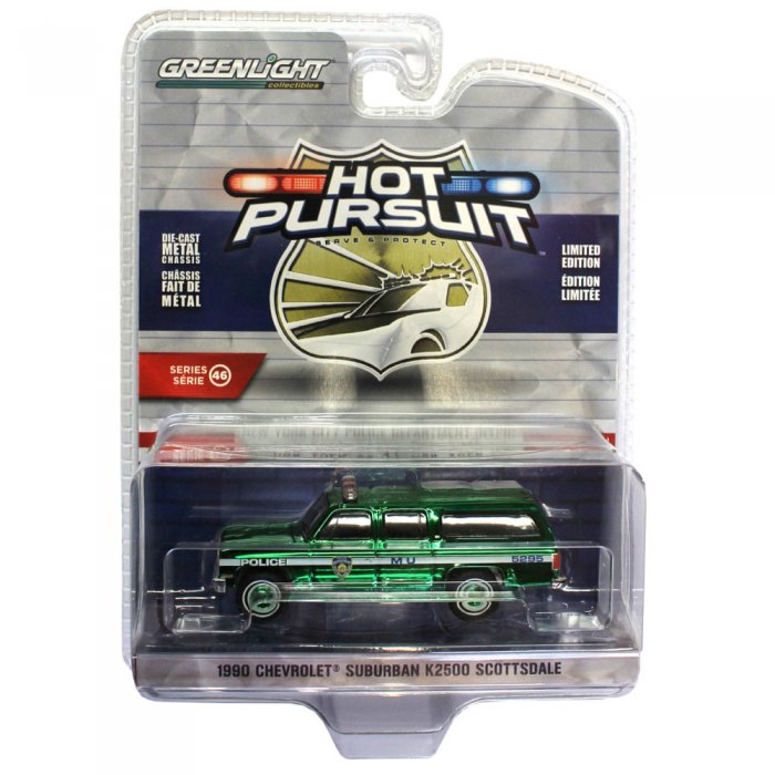 Greenlight Hot Pursuit Serie 46 1990 Chevrolet Suburban K2500 Scottsdale New York City Police Department 1:64 - Green Machine