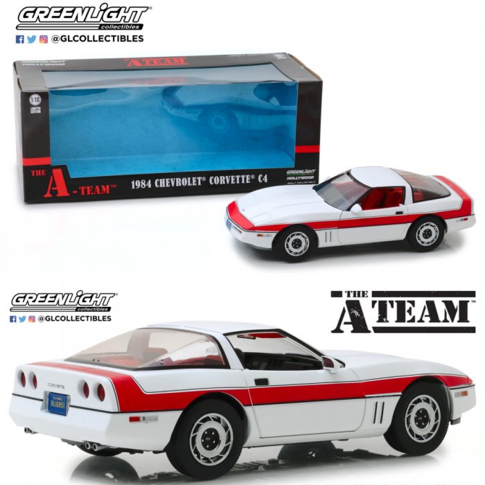 Greenlight A-Team 1984 Chevrolet Corvette C4 1:18
