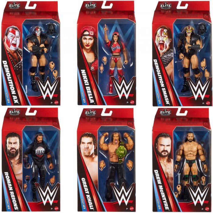 WWE Mattel Elite Serie 123 Komplett