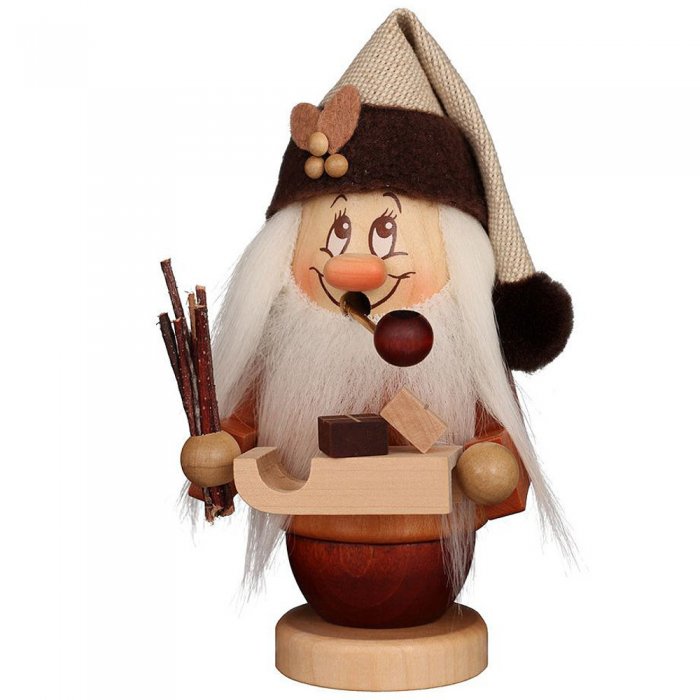 Christian Ulbricht Miniwichtel Räuchermann Weihnachtsmann mit Schlitten
