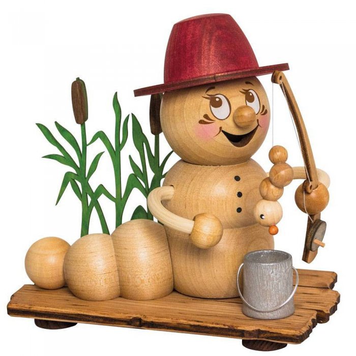 Räucherfigur Rudi Anglerwurm