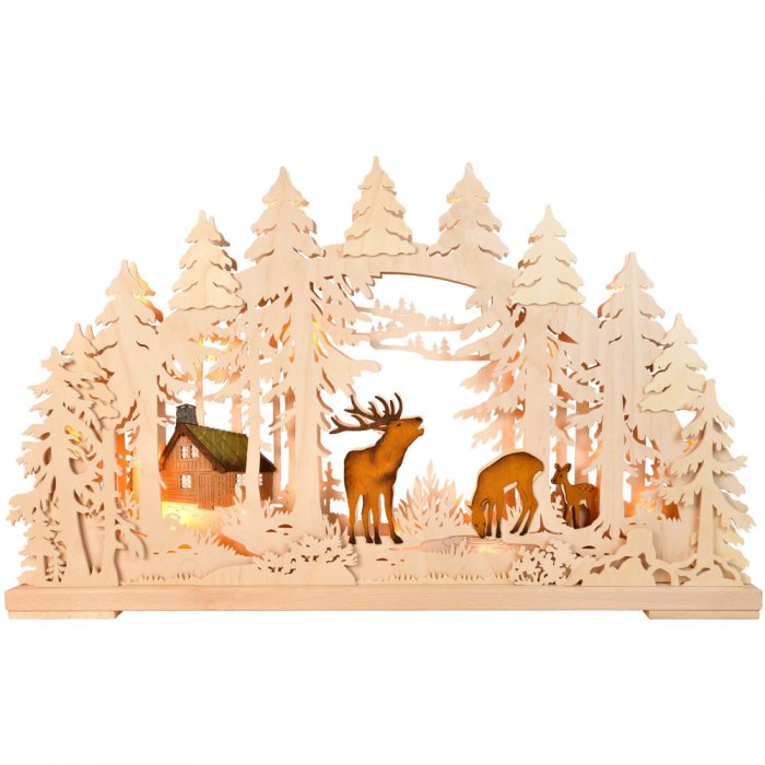 Schwibbogen 3D Rehfamilie