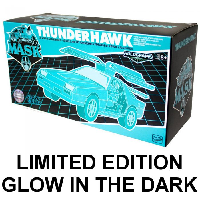 M.A.S.K. Actionfigur mit Fahrzeug Vehicle Thunderhawk - Glow in the Dark
