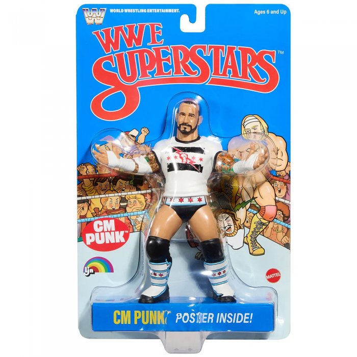 WWE Mattel LJN Superstars CM Punk - Blaue Karte